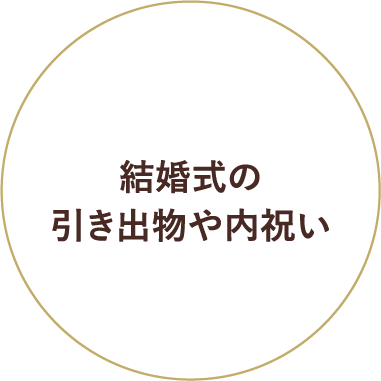 結婚式の引き出物や内祝い
